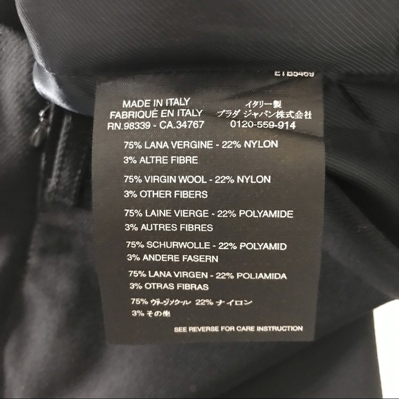 PRADA Skirt 42 M Wool Blend Black Italy Work Business Office Prada Prada - Picture 6 of 17